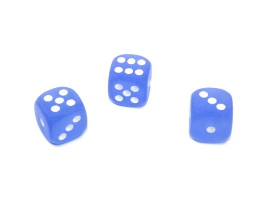 Chessex: Frosted 12mm d6 Blue/white Dice Block