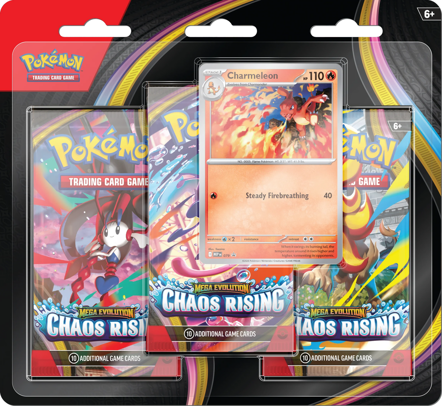 Pokemon Chaos Rising 3 pack Blister - INGLÉS