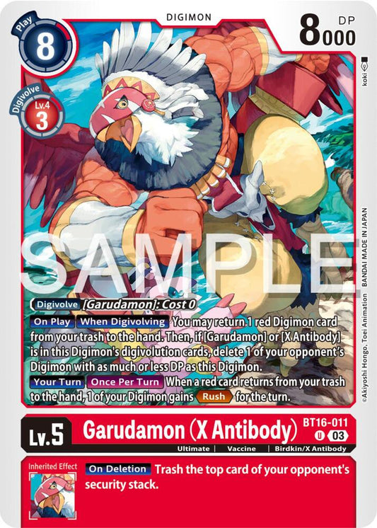 Garudamon (X Antibody) - Beginning Observer (BT16)