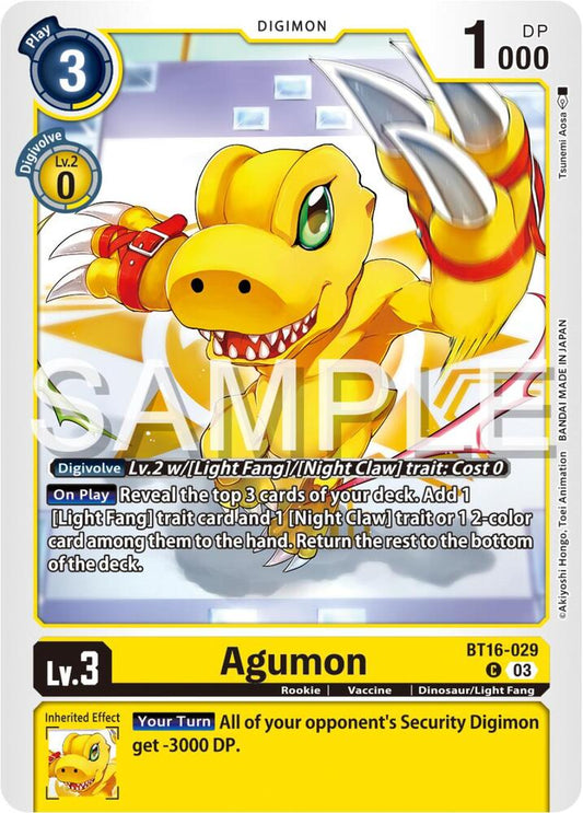 Agumon - Beginning Observer (BT16)