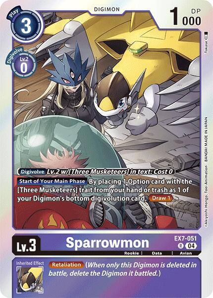 Sparrowmon - Digimon LIBERATOR (EX07)