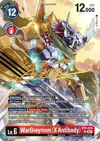 WarGreymon (X Antibody) (Rare Pull)