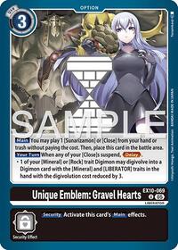 Unique Emblem Gravel Hearts EX10-069 U