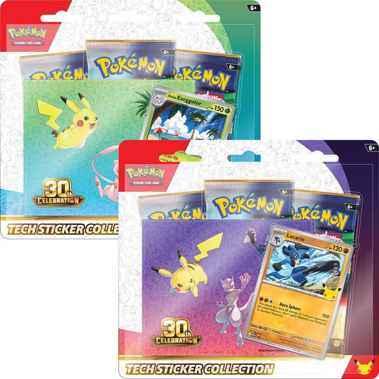 Pokemon 30th celebration tech sticker collection - ESPAÑOL