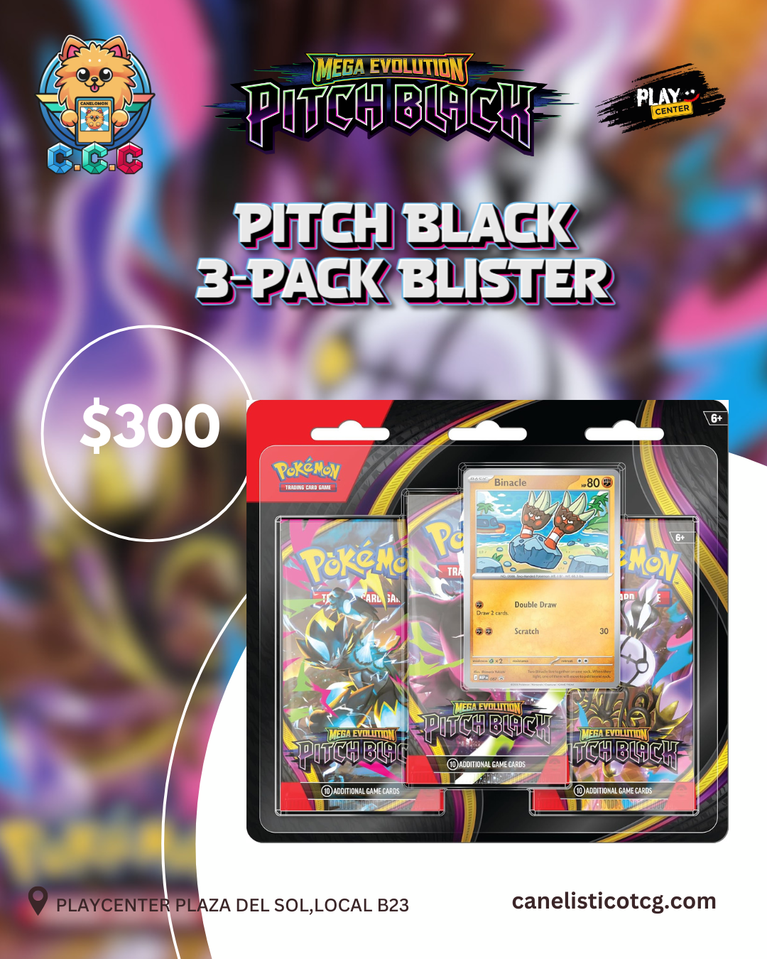 Pokemon Pitch Black 3 Pack Blister - INGLÉS
