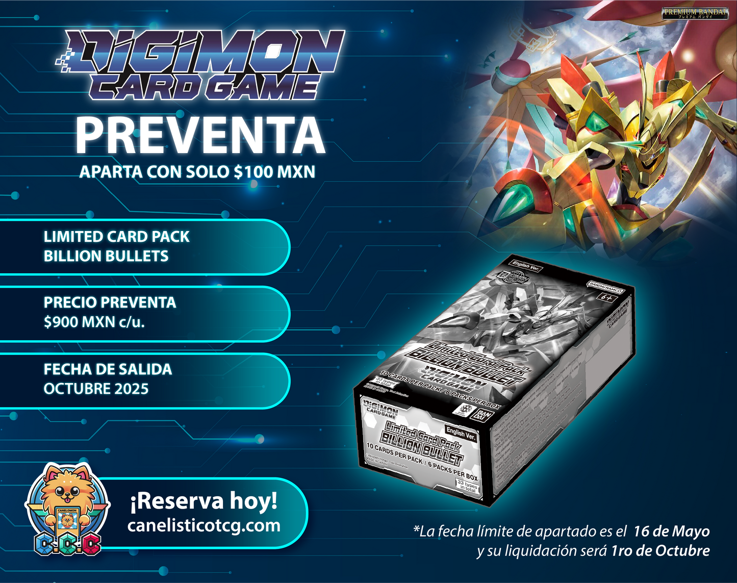 Digimon Card Game Limited Card Pack BILLION BULLET [LM-06]