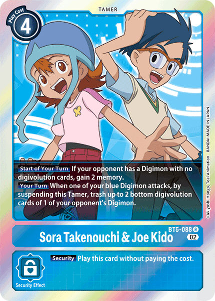 Sora Takenouchi & Joe Kido - Battle of Omni Pre-Release Cards (BT05_PR)