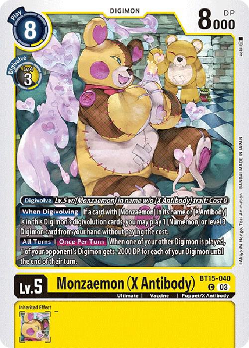 Monzaemon (X Antibody) - Exceed Apocalypse (BT15)