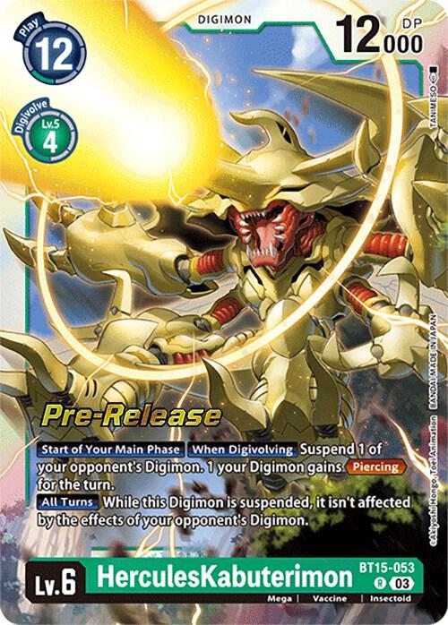 HerculesKabuterimon - Exceed Apocalypse Pre-Release Cards (BT15_PR)