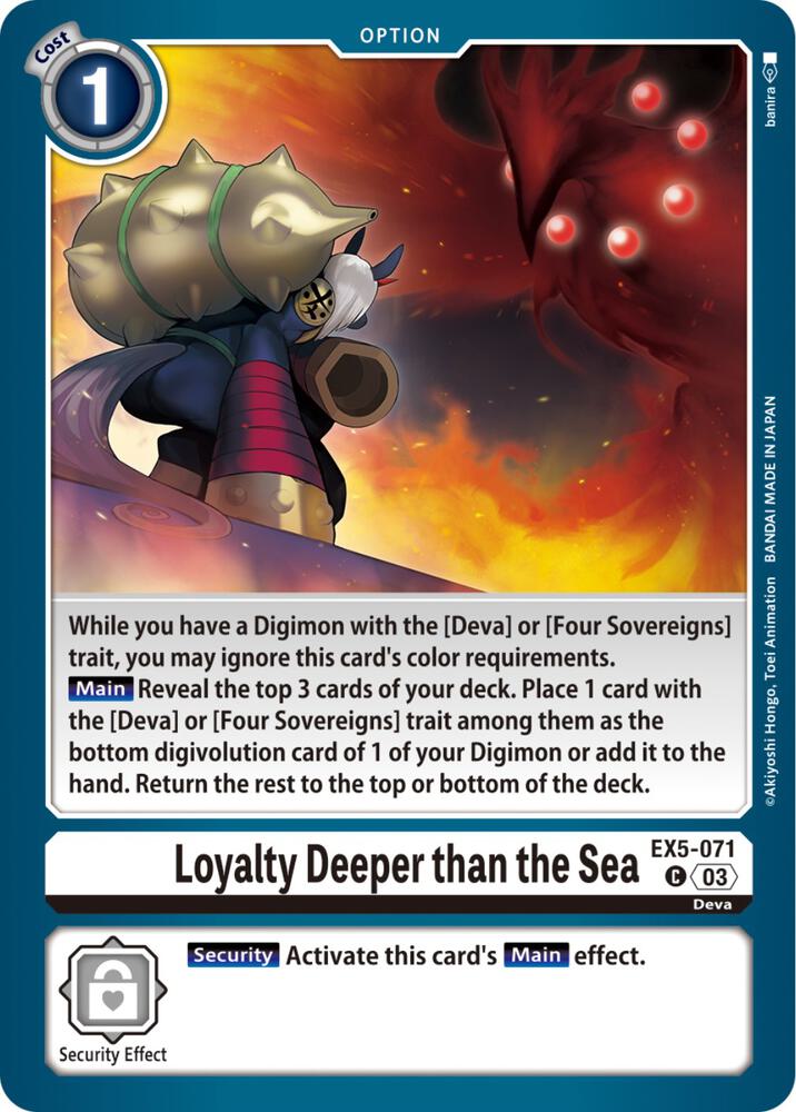 Loyalty Deeper than the Sea - Animal Colosseum (EX05)