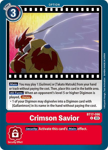 Crimson Savior - Secret Crisis (BT17)