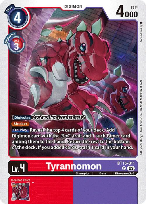 Tyrannomon - Exceed Apocalypse (BT15)