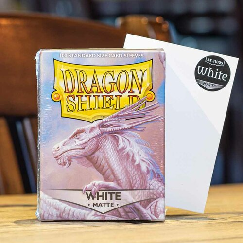 Dragon Shield : White Matt Sleeves (100) Standar
